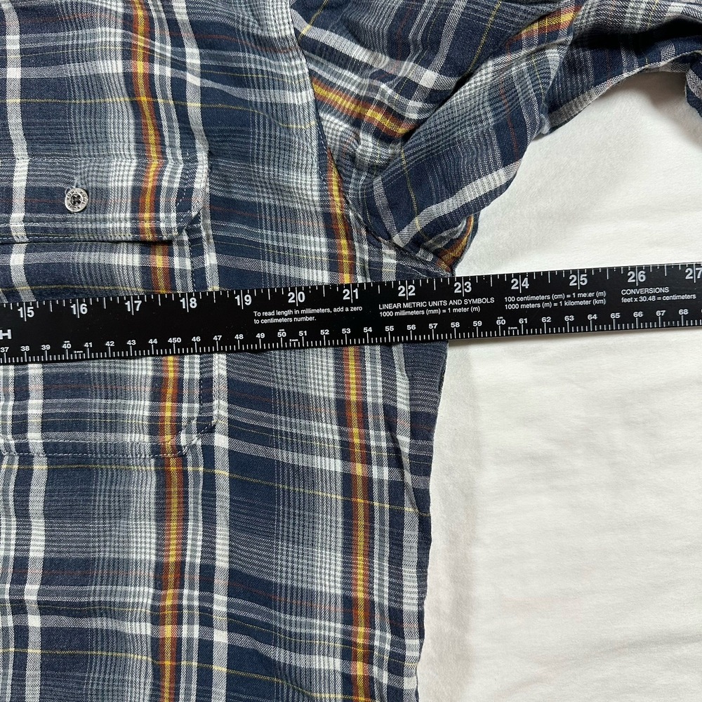 Kuhl The Law Flannel Men's Sz M Blue Plaid Flannel Long Sleeve Button Down Shirt - Picture 4 of 9
